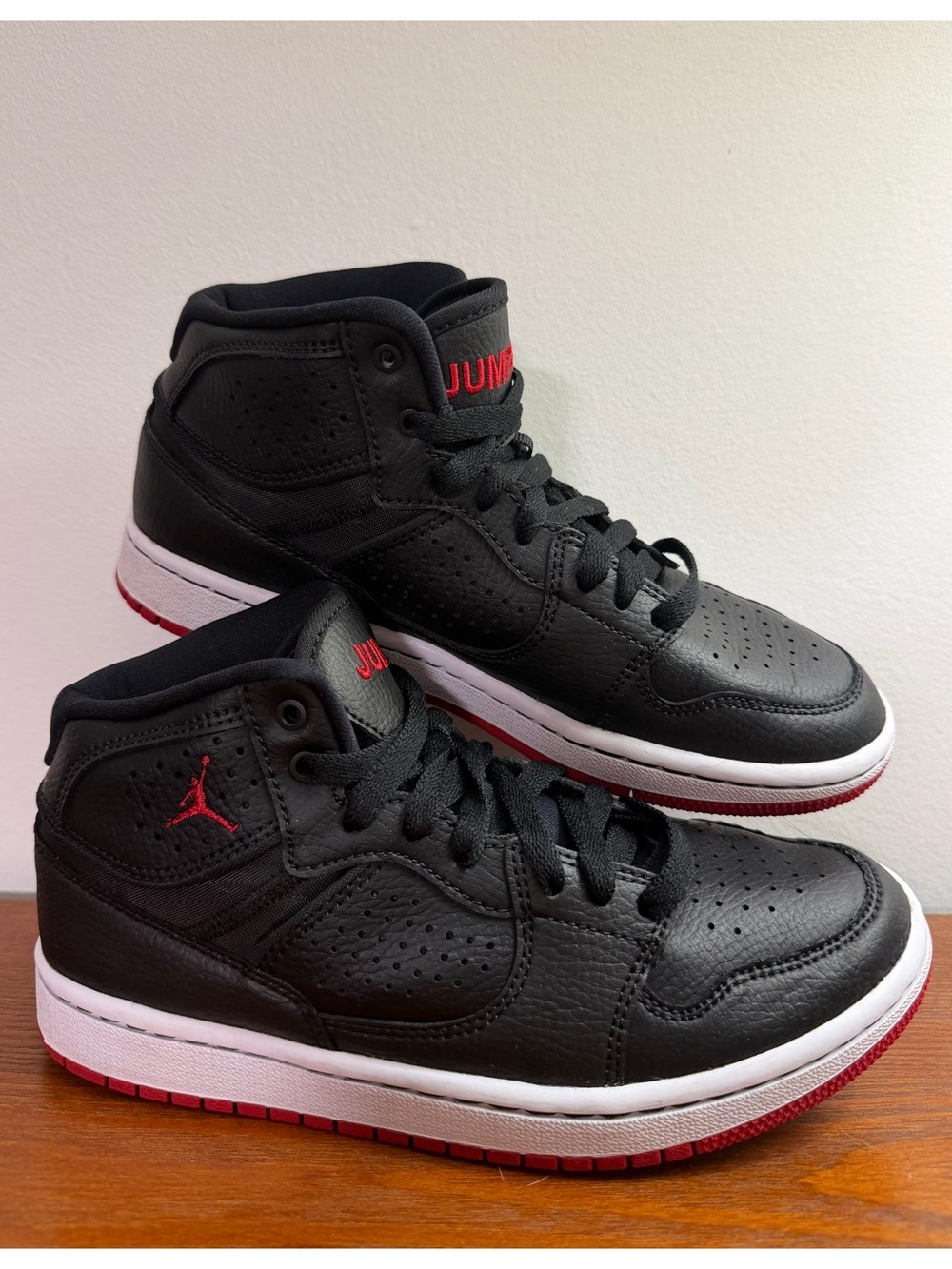 Nike Air Jordan Access GS Black Gym Red' Sneakers Style AV7941-001 Size 5Y Boy